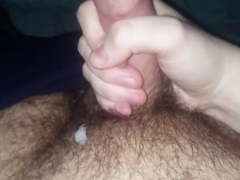 HAIRY TEEN JERKS UNCUT DICK AND CUMS