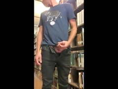 Wanking at library college