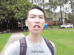 Ep 1. Horny Chinese Boy rides a girthy Aussie cock bareback