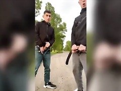 STRAIGHT GUYS JERK OFF OUTDOOR