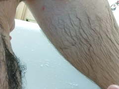 Amateur homemade self piss drinking in bath